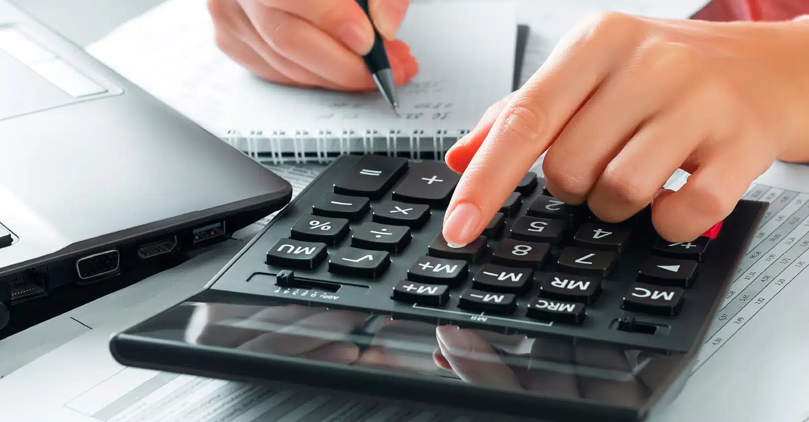 Calculator and hands