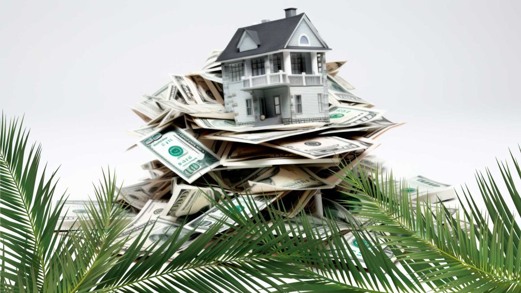 Cash under neath home in a jungle